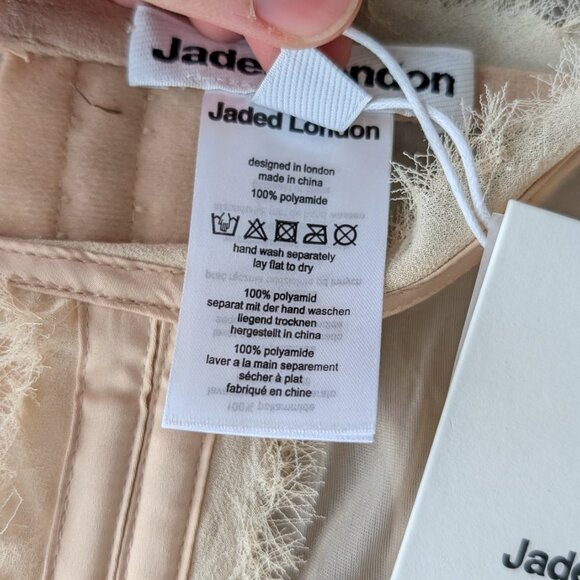 Jaded London Nude First Date Organza Frayed Boned Corset size US 6 NWT - Picture 6 of 9